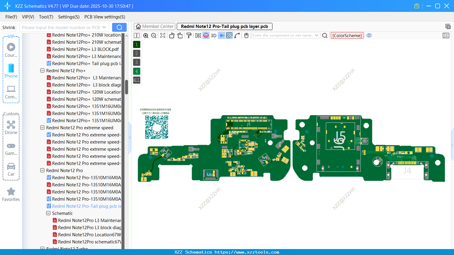 Xiaomi Redmi Note12 Pro-Tail Plug Pcb Layer